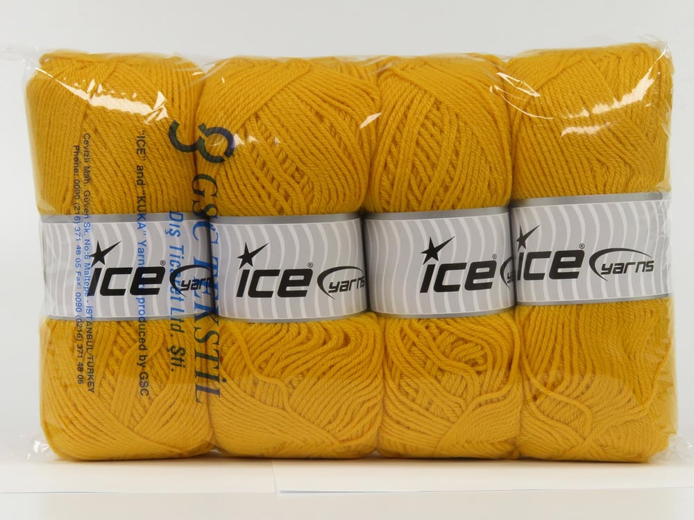 4x100gr. VINELAND Sarı Akrilik Kışlık, Düz iplikler, 100% Akrilik , Akrilik