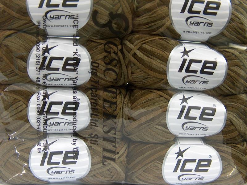 8x50gr. VIOLINO Koyu yeşil, Haki Akrilik Şerit, Yazlık İplikler, 100% Akrilik