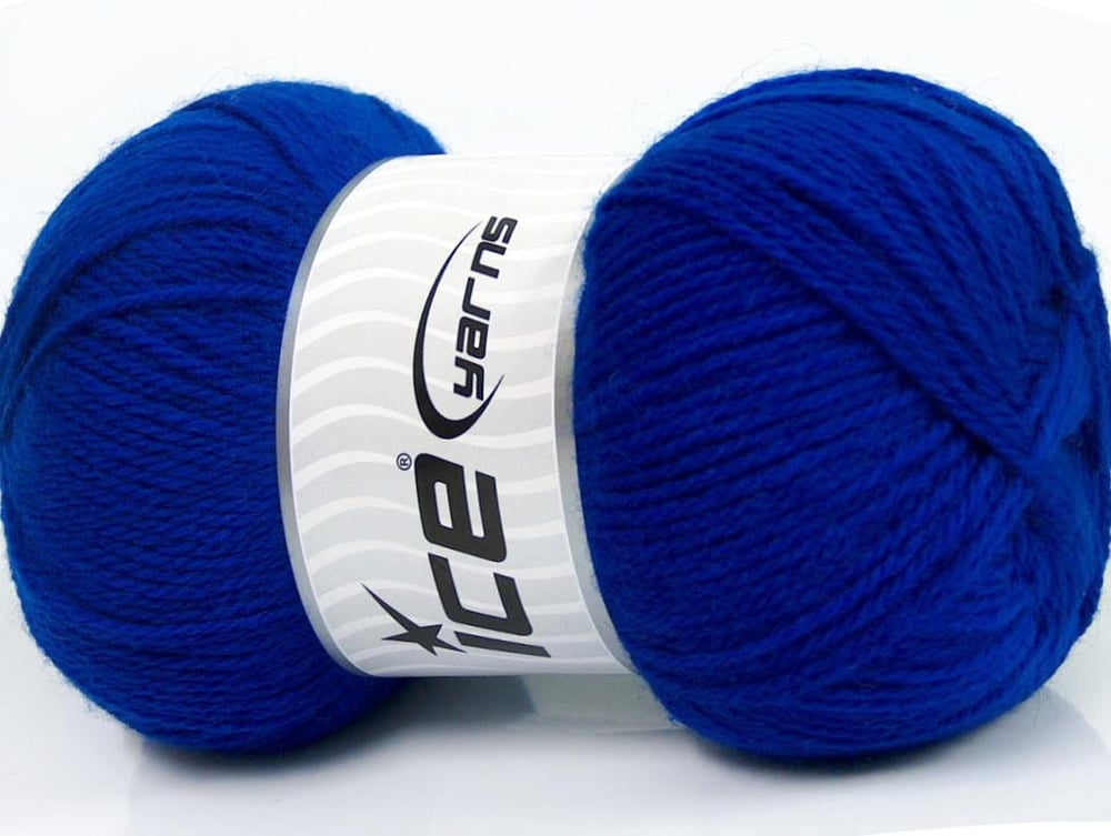 4x100gr. VIRGIN WOOL DELUXE Parlak Mavi Yeni Yün Lüks, Kışlık, 100% Yün