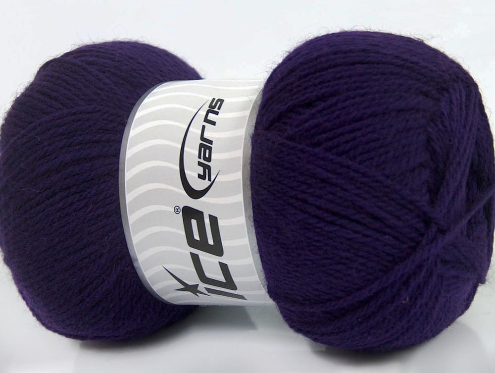 4x100gr. VIRGIN WOOL DELUXE Mor Yeni Yün Lüks, Kışlık, 100% Yün