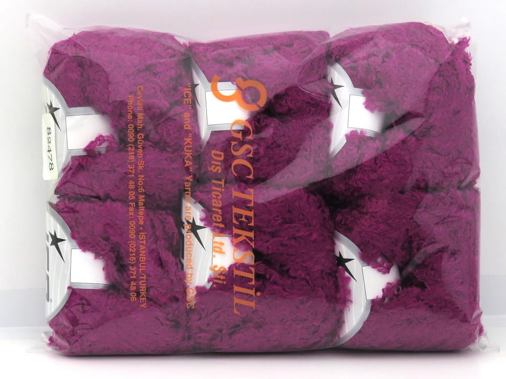 6x50gr. VISCOSE FUR Koyu Fuşya Viskon Yumoş, Sakallı, Çok İnce, Viskon, Yazlık İplikler