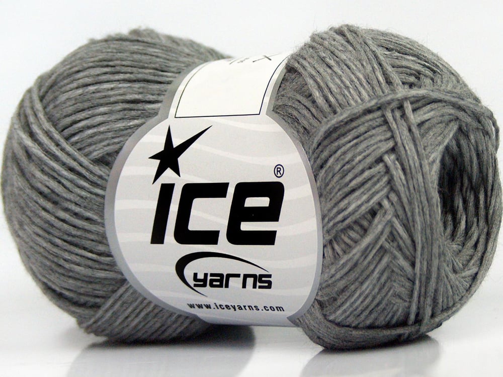 Lot of 8 Skeins Ice Yarns VIVENSE (67% Cotton) Hand Knitting Yarn Grey Melange