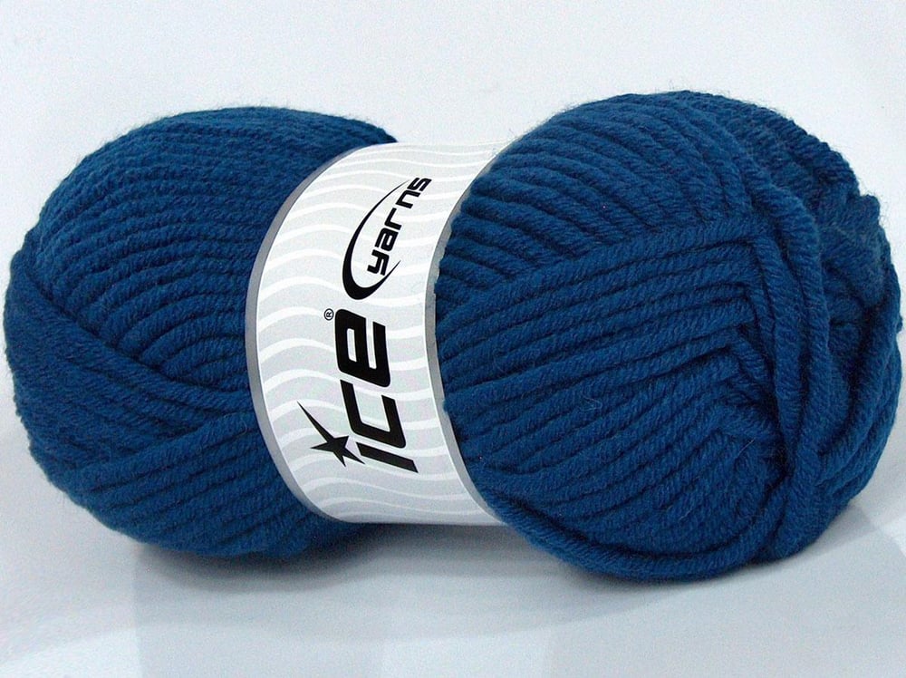 4x100gr. WOOL SUPERBULKY Mavi Yün, Akrilik Kışlık, Yün, Düz iplikler, Çok Kalın, Akrilik