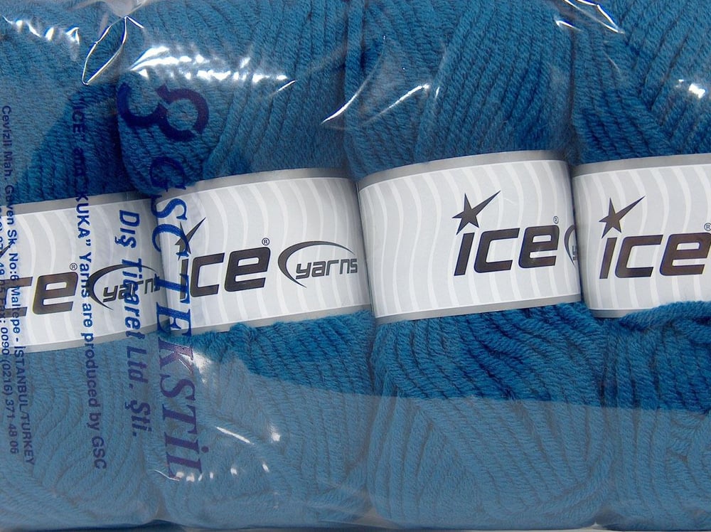4x100gr. WOOL SUPERBULKY Mavi Yün, Akrilik Kışlık, Yün, Düz iplikler, Çok Kalın, Akrilik