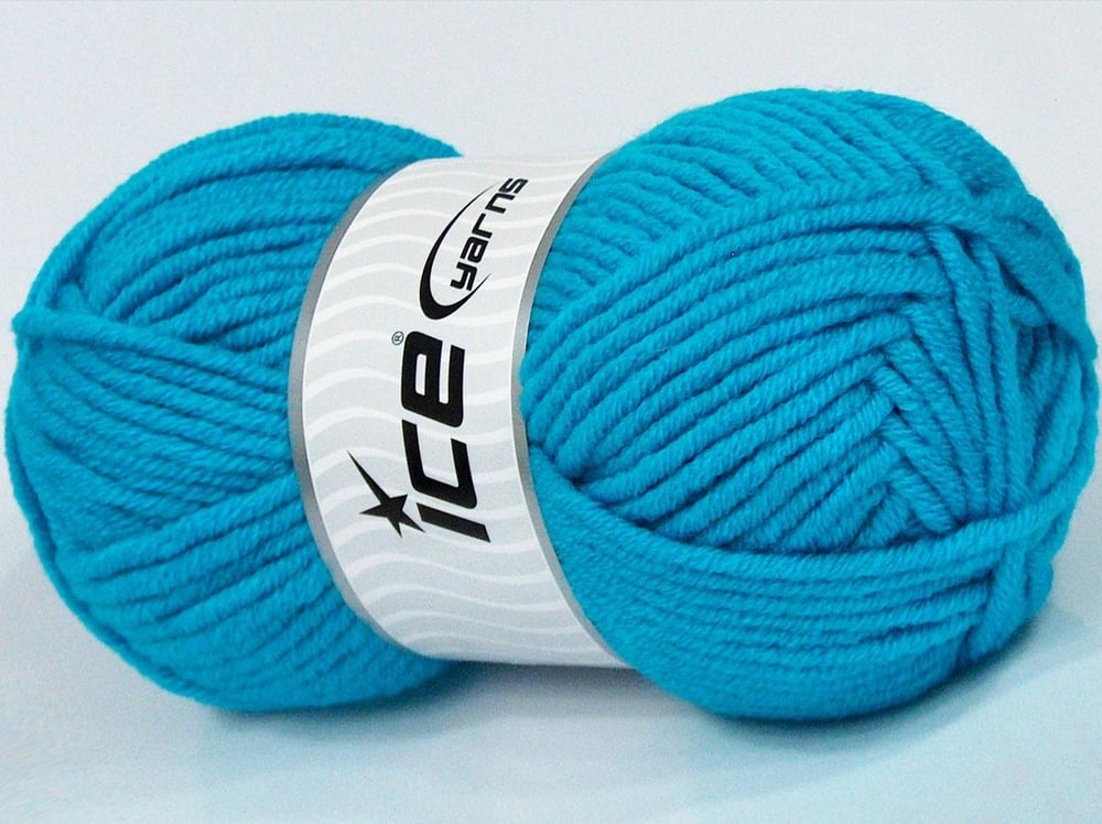 4x100gr. WOOL SUPERBULKY Turkuaz Yün, Akrilik Kışlık, Yün, Düz iplikler, Çok Kalın, Akrilik