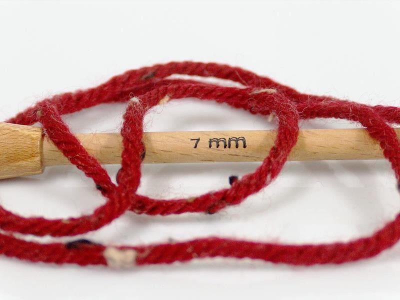 4x100gr. WOOL TWEED SUPERBULKY Koyu kırmızı Viskon, Yün, Akrilik Kışlık, Yün, Noktalı, Çok Kalın