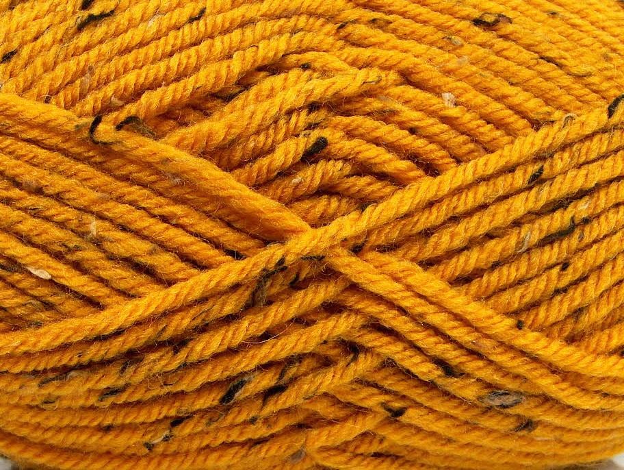 4x100gr. WOOL TWEED SUPERBULKY Altın Viskon, Yün, Akrilik Kışlık, Yün, Noktalı, Çok Kalın