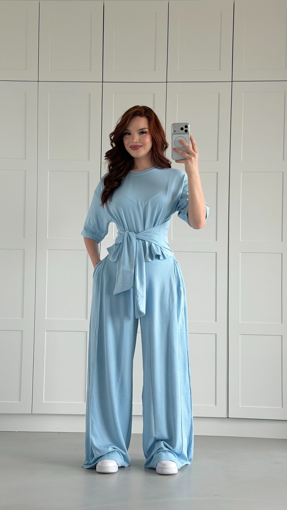 Jesy Bağlamalı Modal Takım Bebe Mavisi