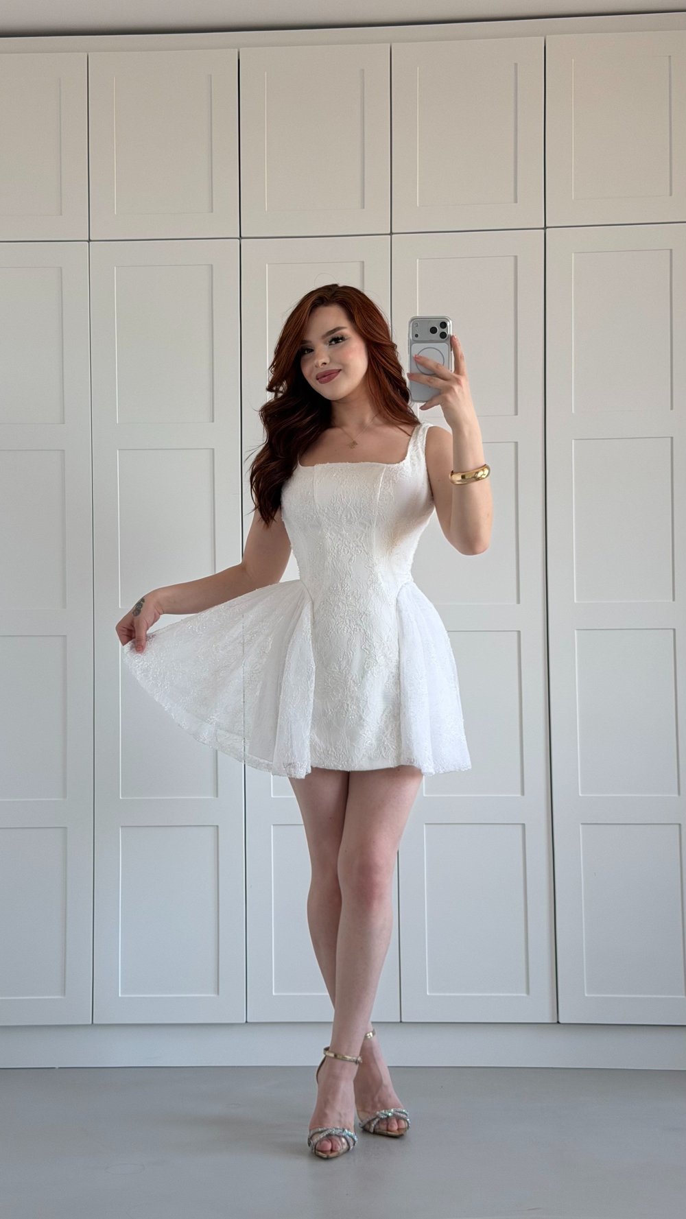 Mabel Mini Elbise Beyaz