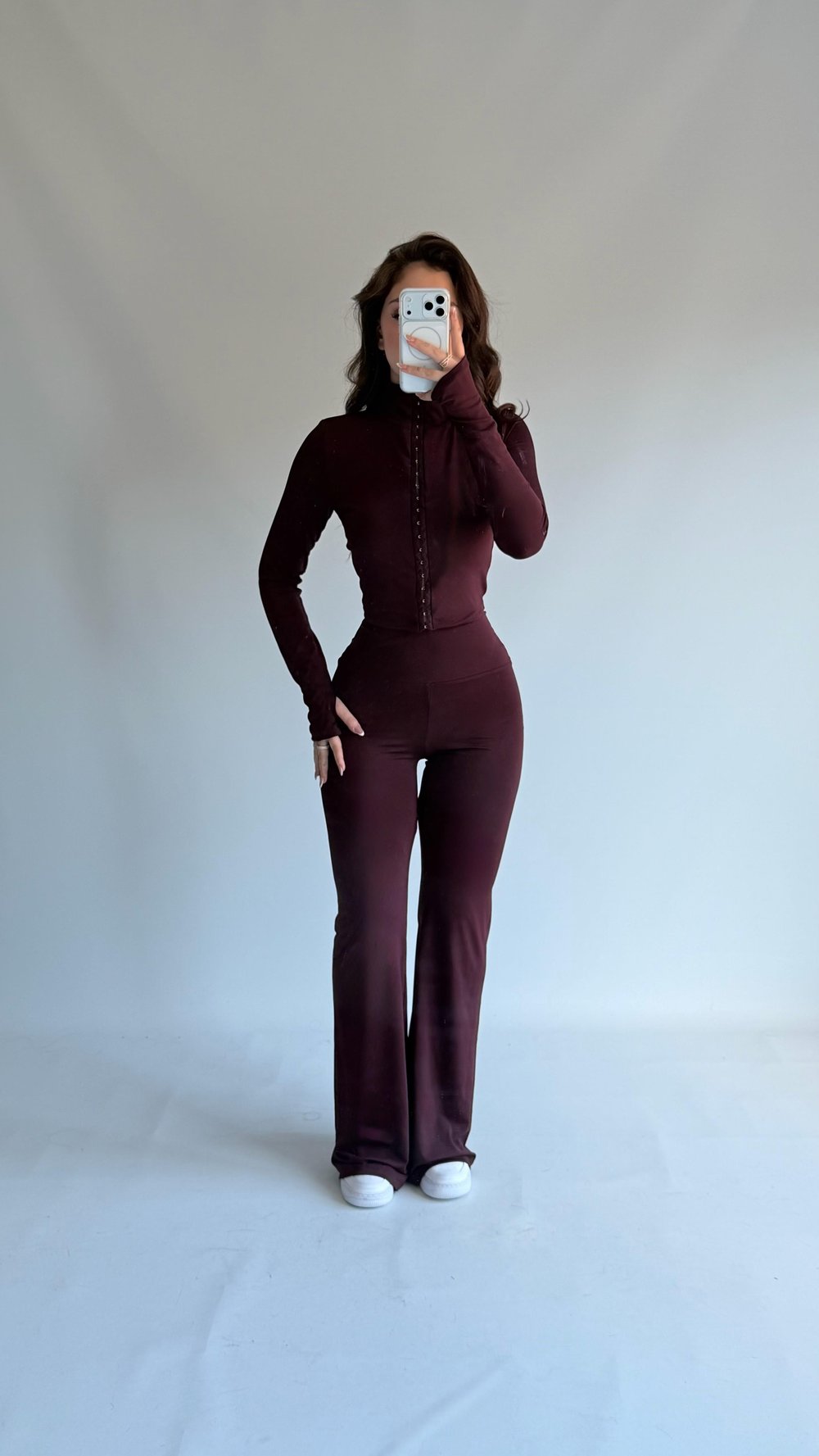 Agrafli Ceket Takım Bordo