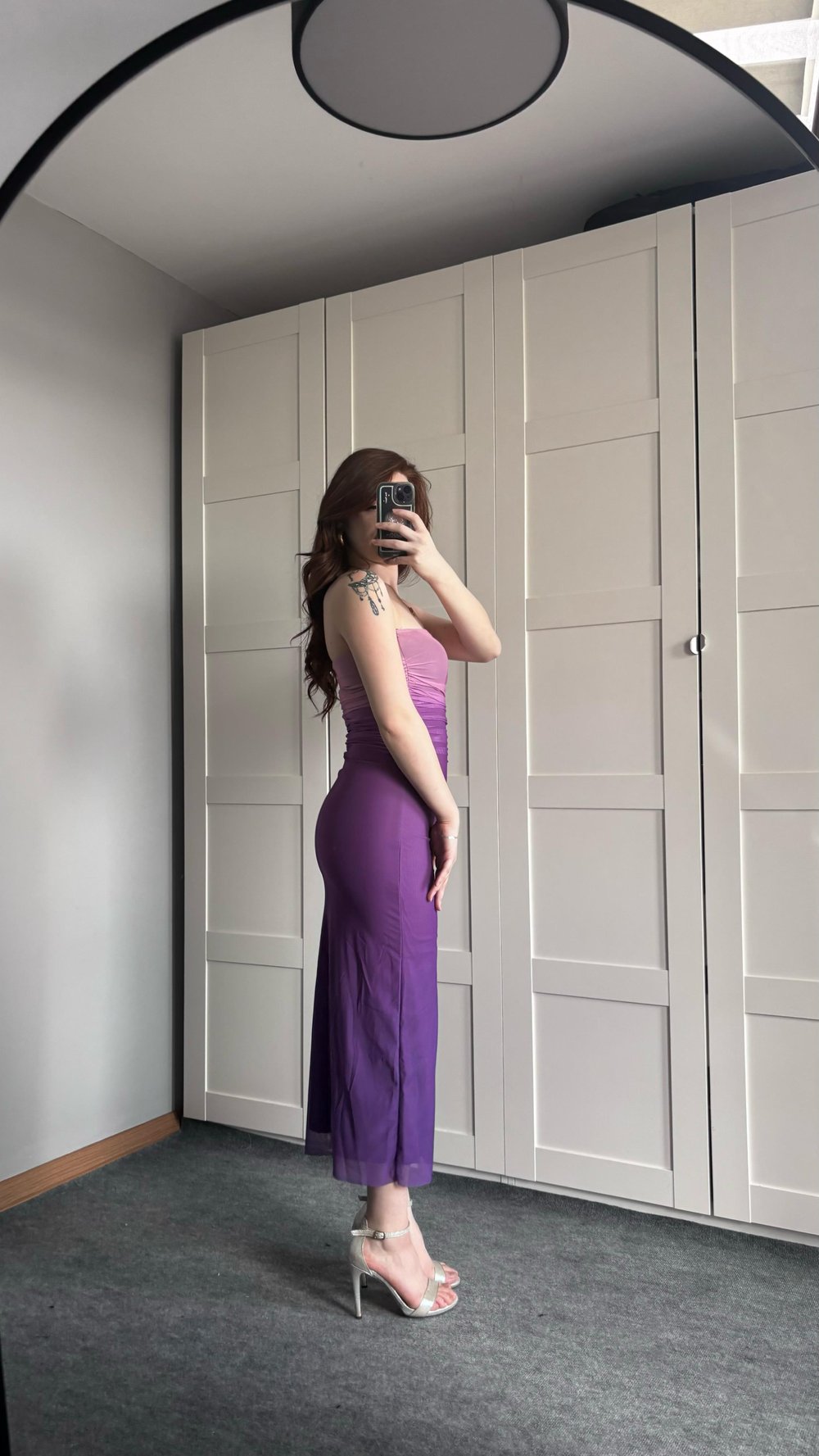 Aura Elbise Mor 