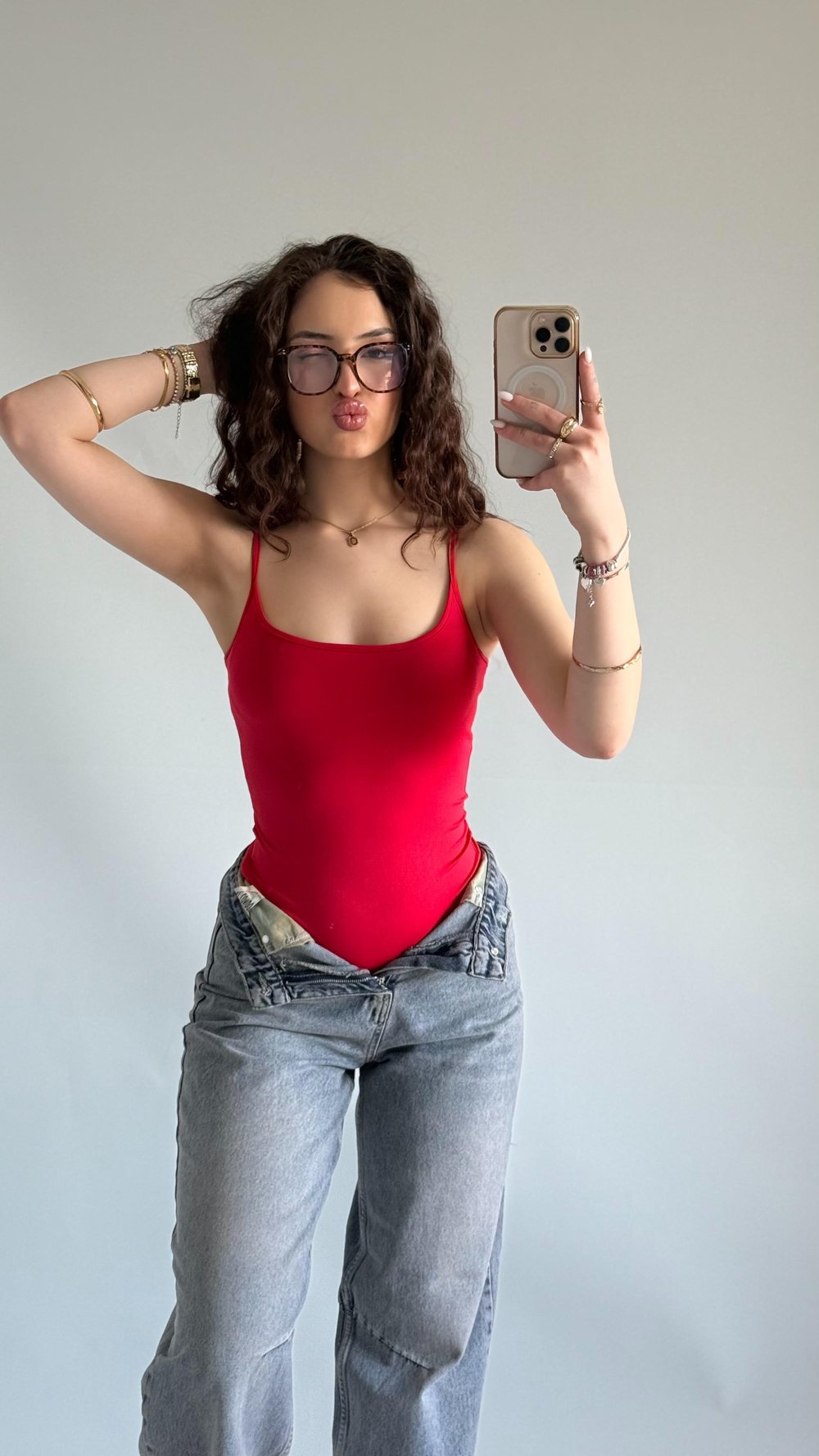 Basıc İp Askılı Atlet Kırmızı