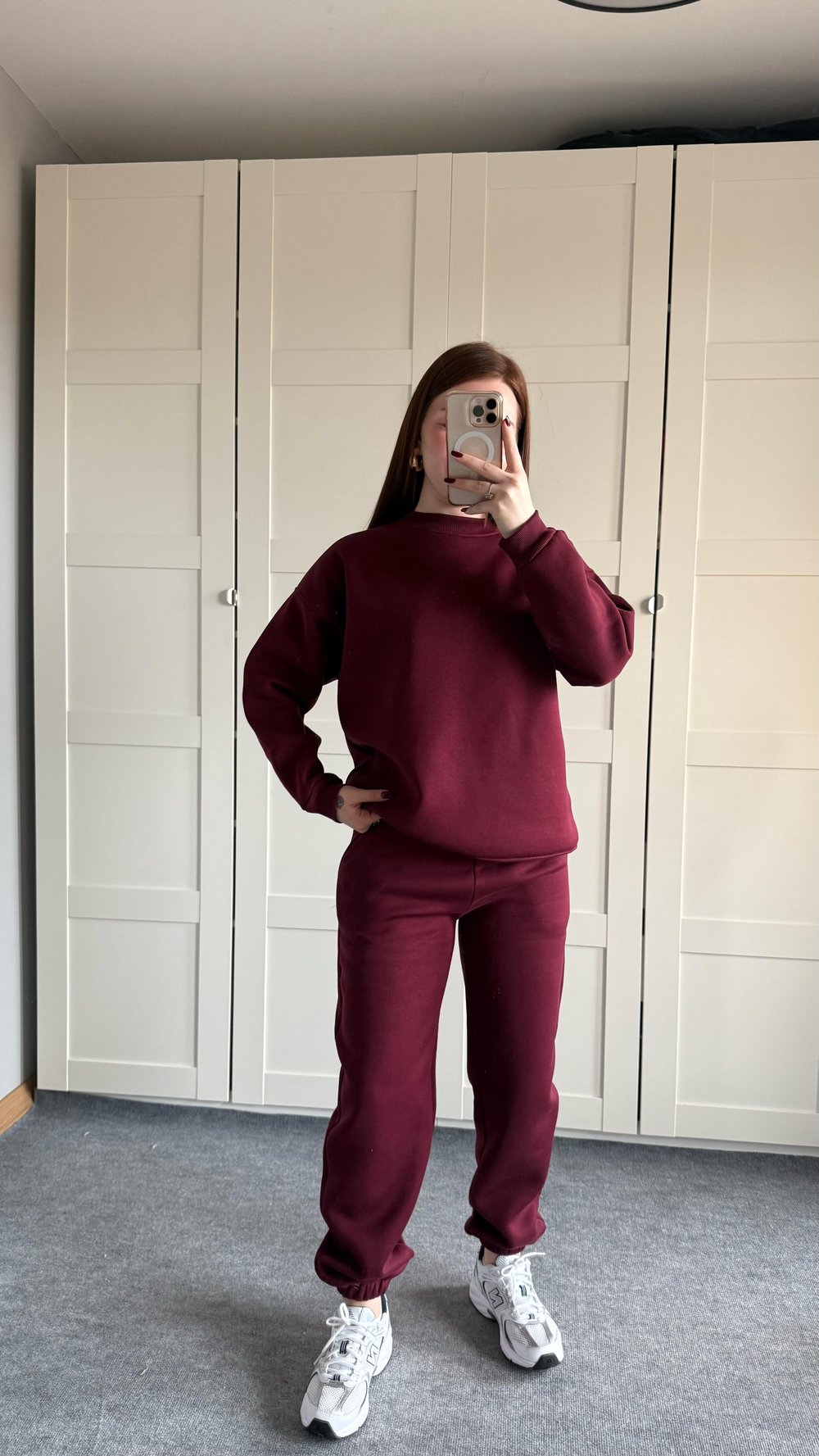 Basıc Sweat Eşofman Takımı Bordo