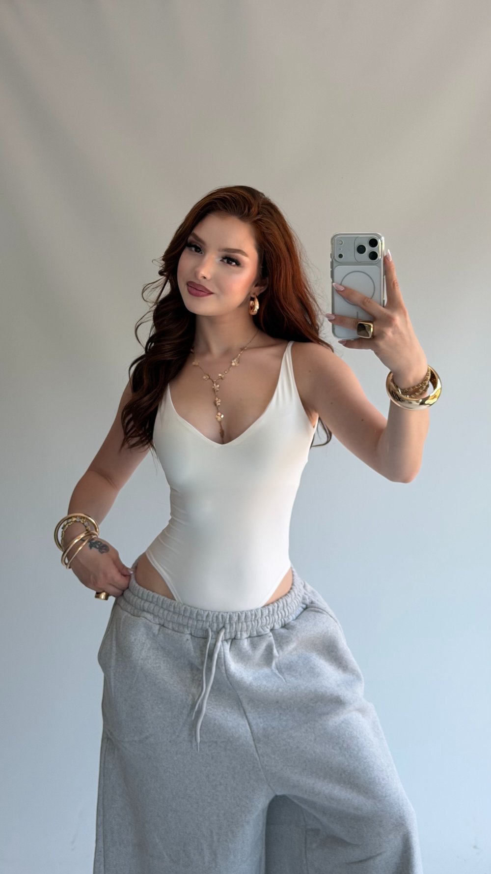 Yumuşak Dokulu Askılı Bodysuit Beyaz