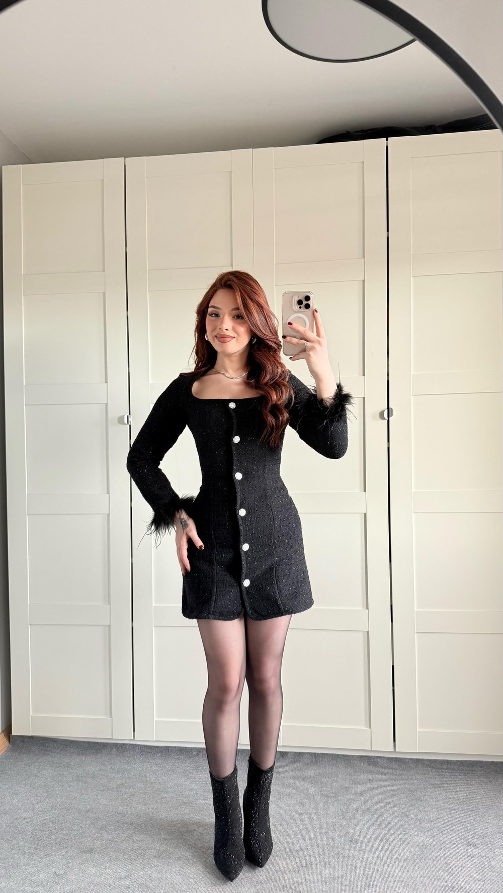 Chanel Buklet Mini Simli Elbise