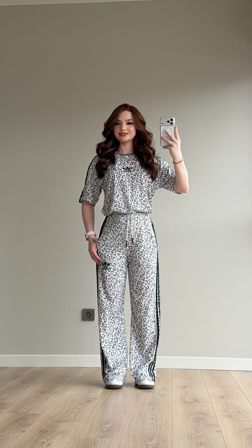 Cool Leopar Takım Beyaz