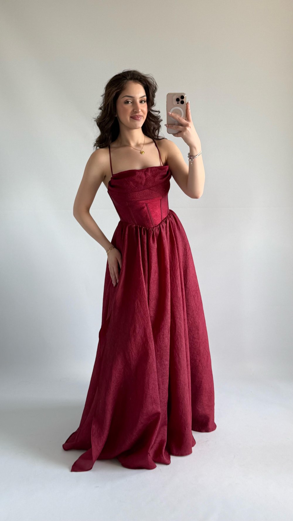 Daisy Korseli Abiye Bordo