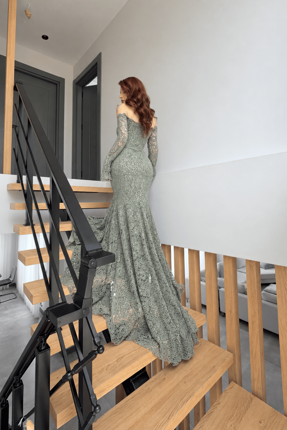 Juliette Dantel Abiye Mint Yeşili