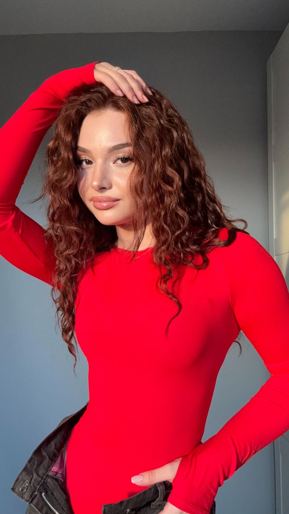 El Detaylı Çıtçıtlı Bodysuit Kırmızı 