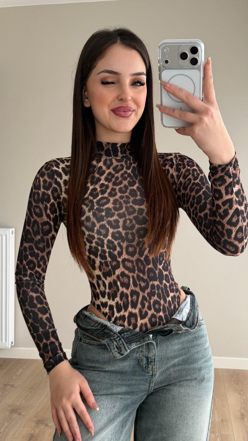 Glamour Leopar Bodysuit