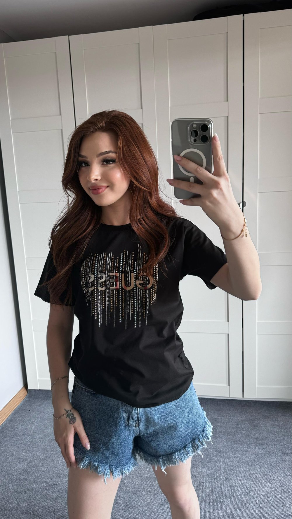 Guess Siyah Tişört