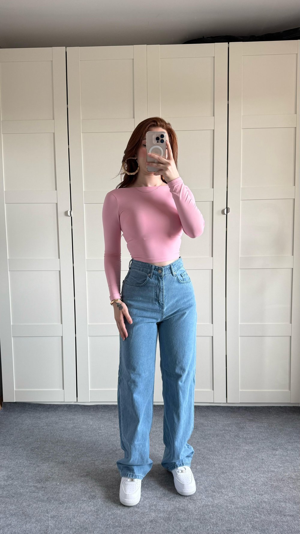 Kurdele Nakışlı Kot Straigh Jean