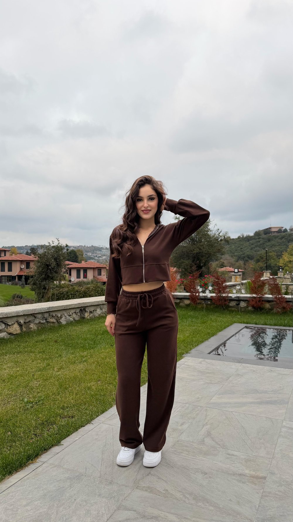 Love Selanik Hırka Takım Kahverengi 