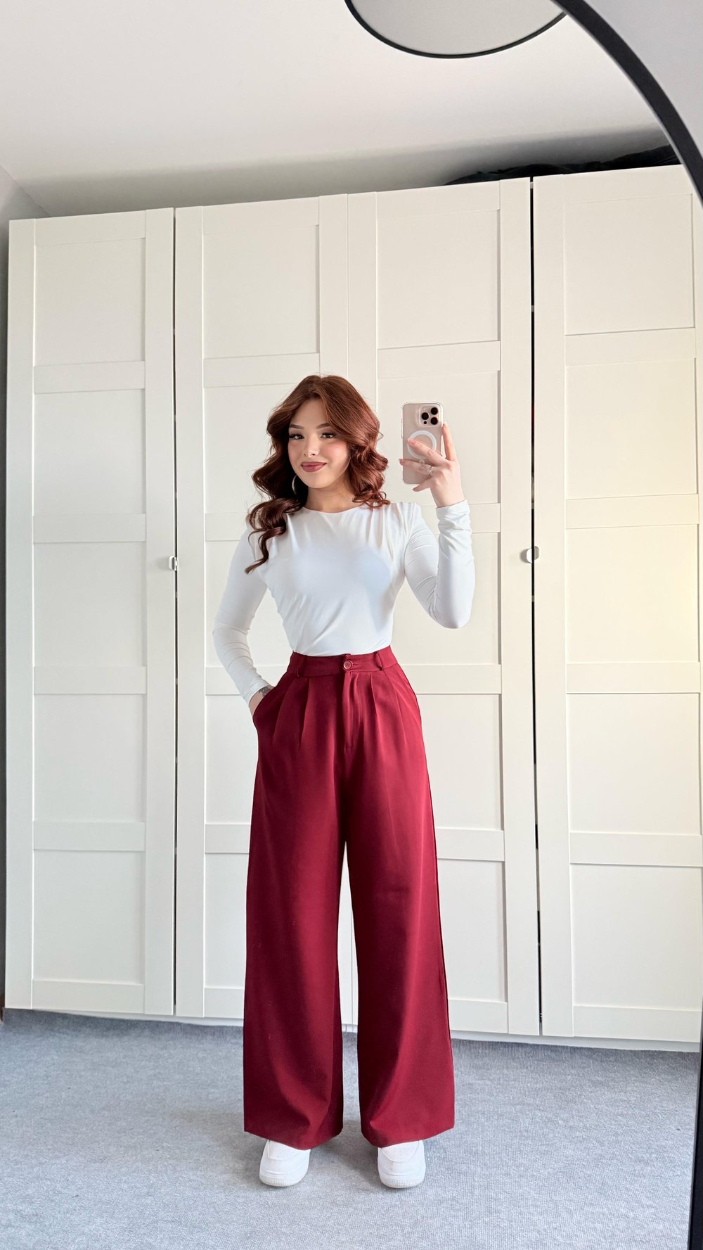 Mika Plazzo Pantolon Bordo