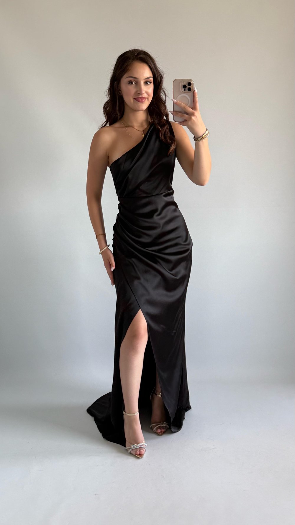 Morticia Tek Omuz Abiye Siyah