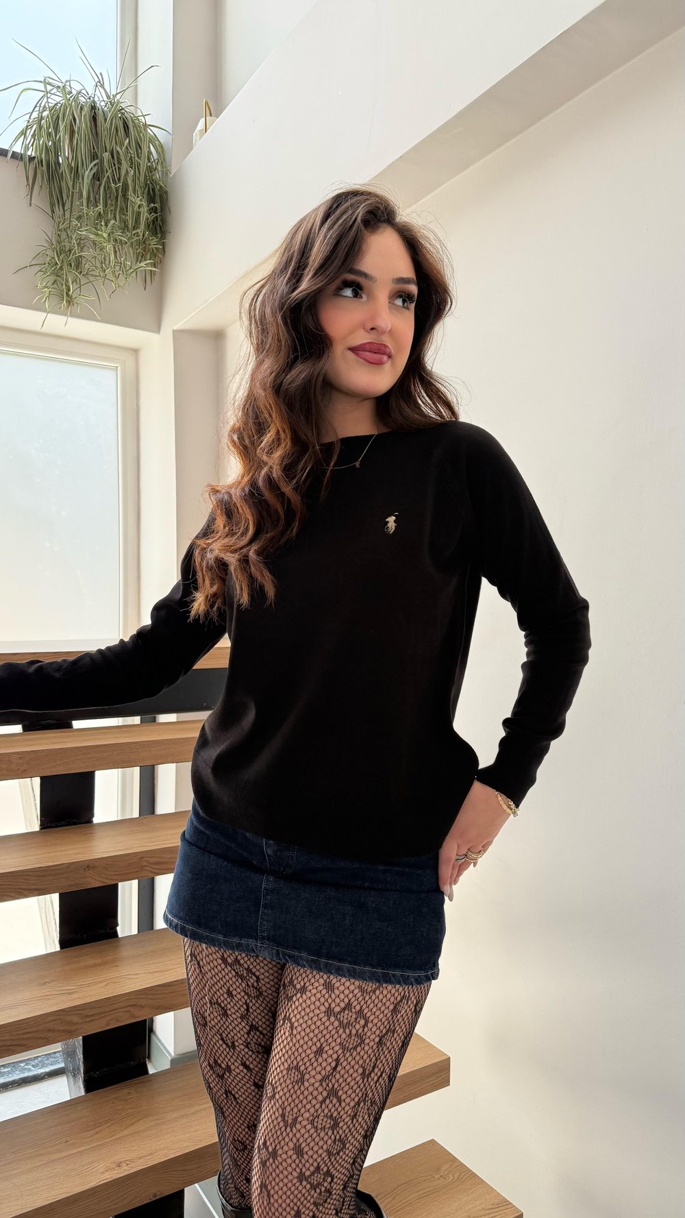 Polo İnce Kazak Siyah