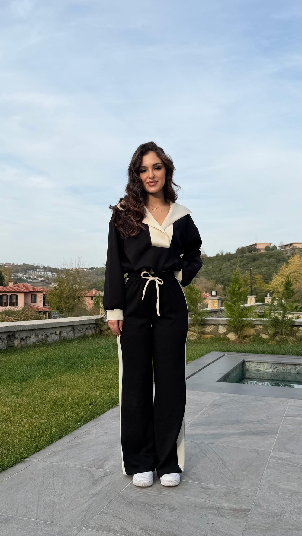 Şal Yakalı Model Takım Siyah