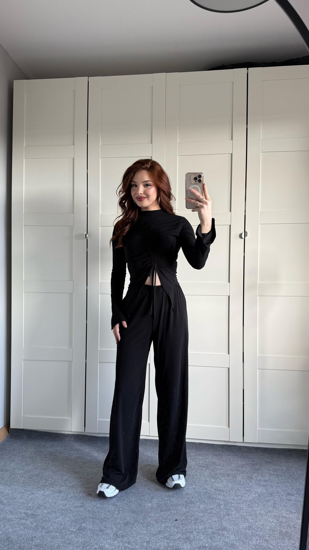 Sandy Büzgülü Takım Siyah