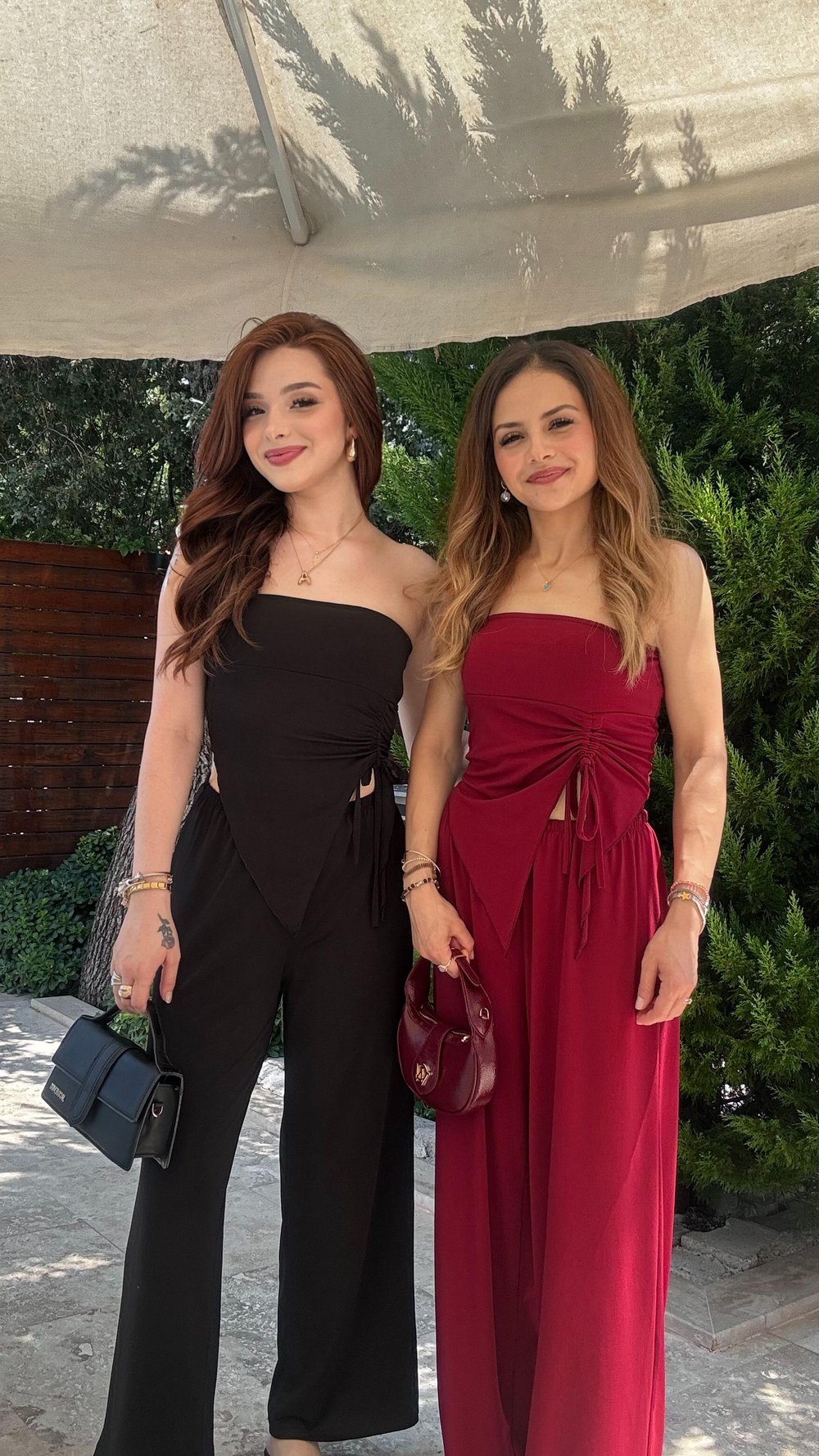 Sandy Straplez Takım Bordo
