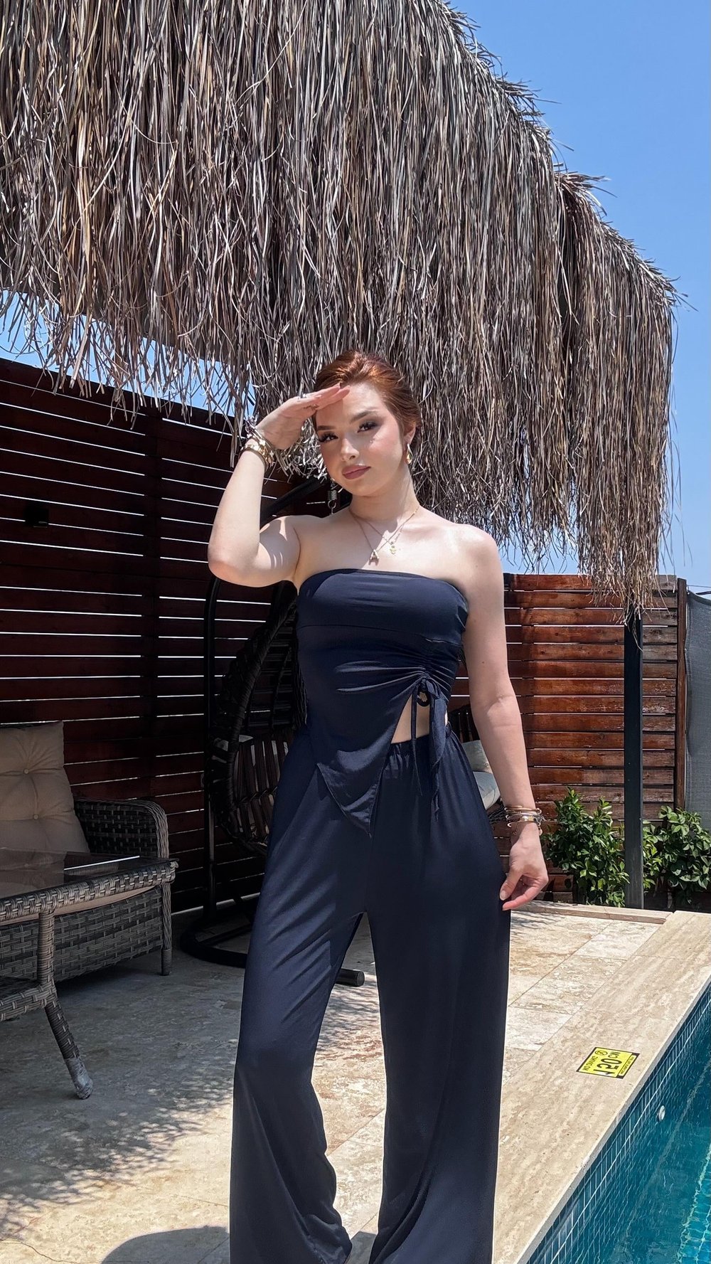 Sandy Straplez Takım Lacivert 