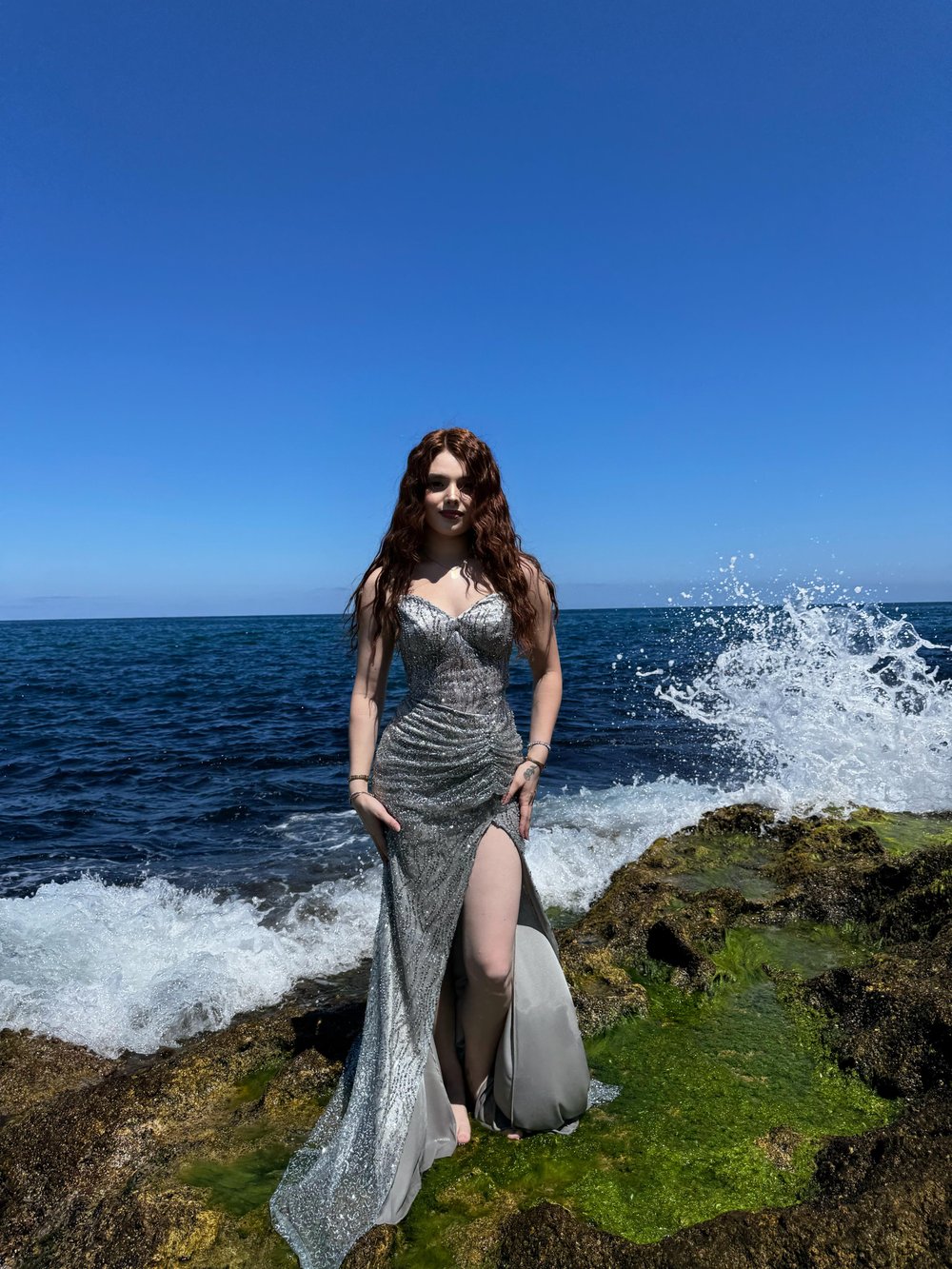 Shiny Gümüş Abiye