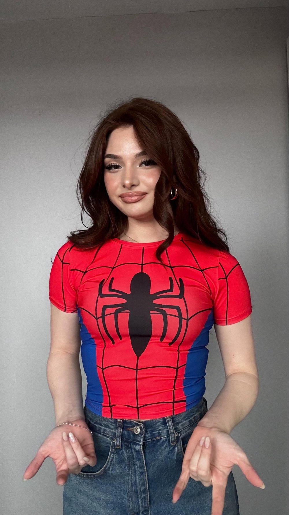 Spider Women Kırmızı  Crop