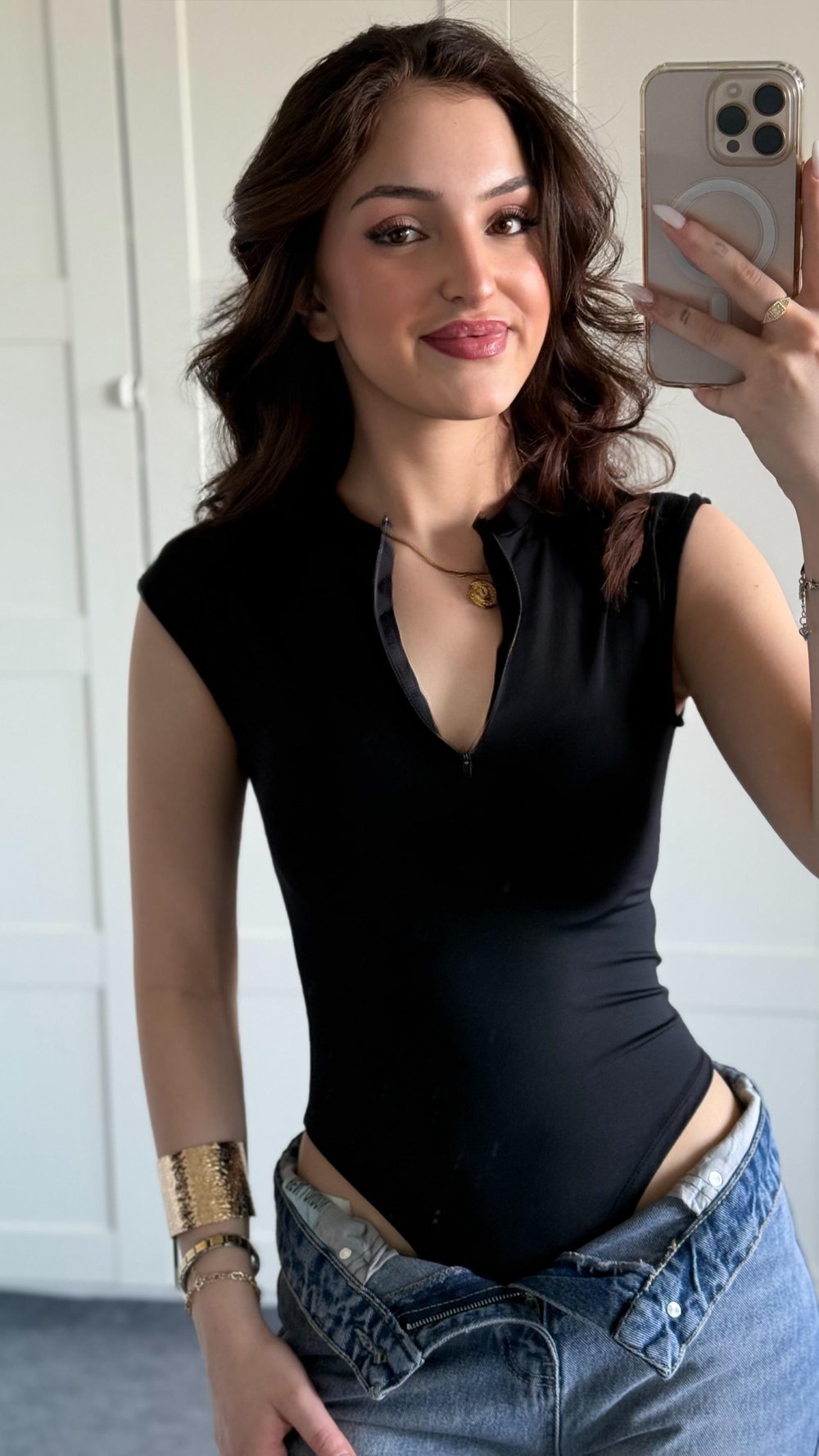 Sport Sıfır Kol Bodysuit Siyah