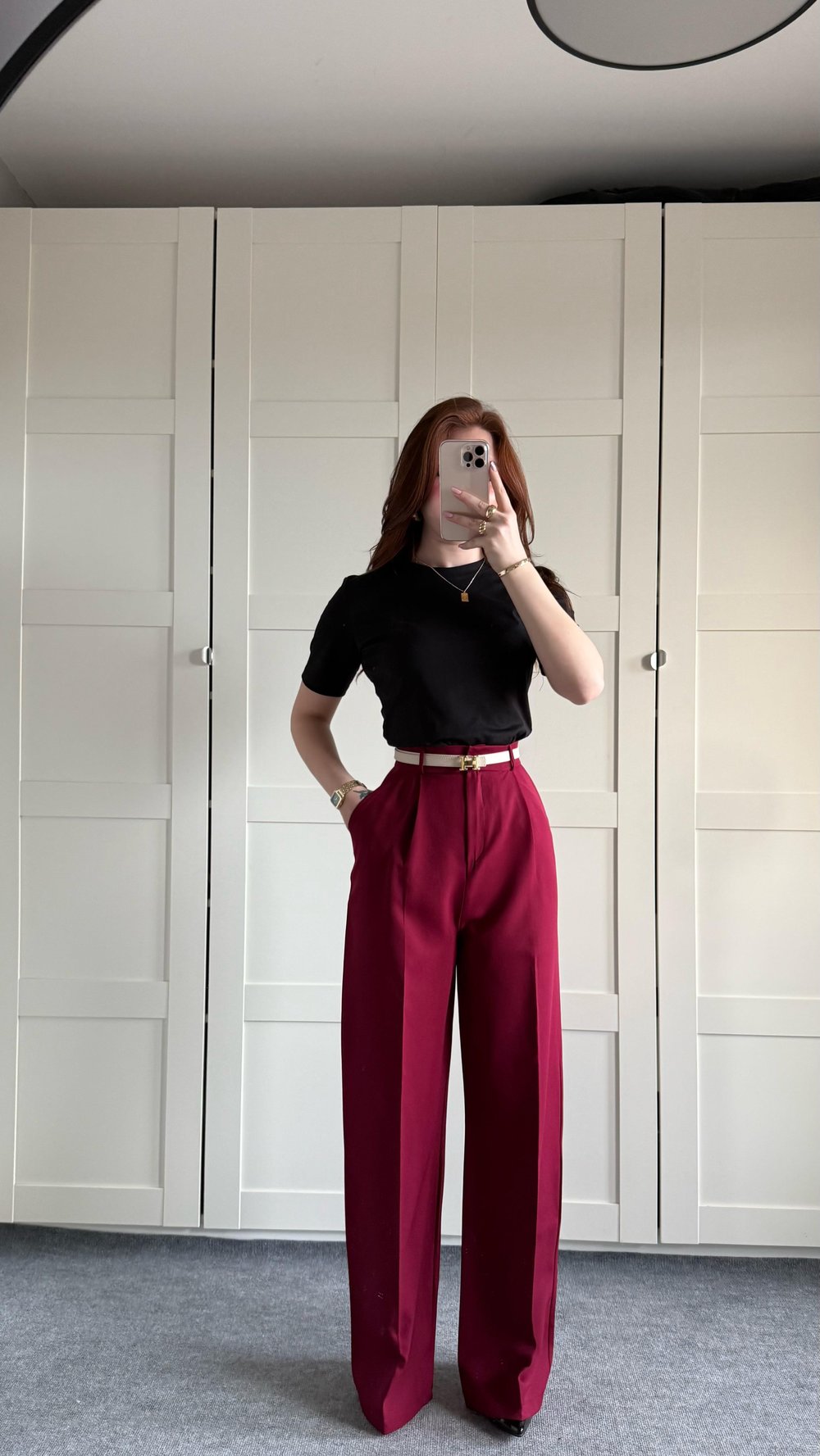 Zara Plazzo Pantolon Bordo