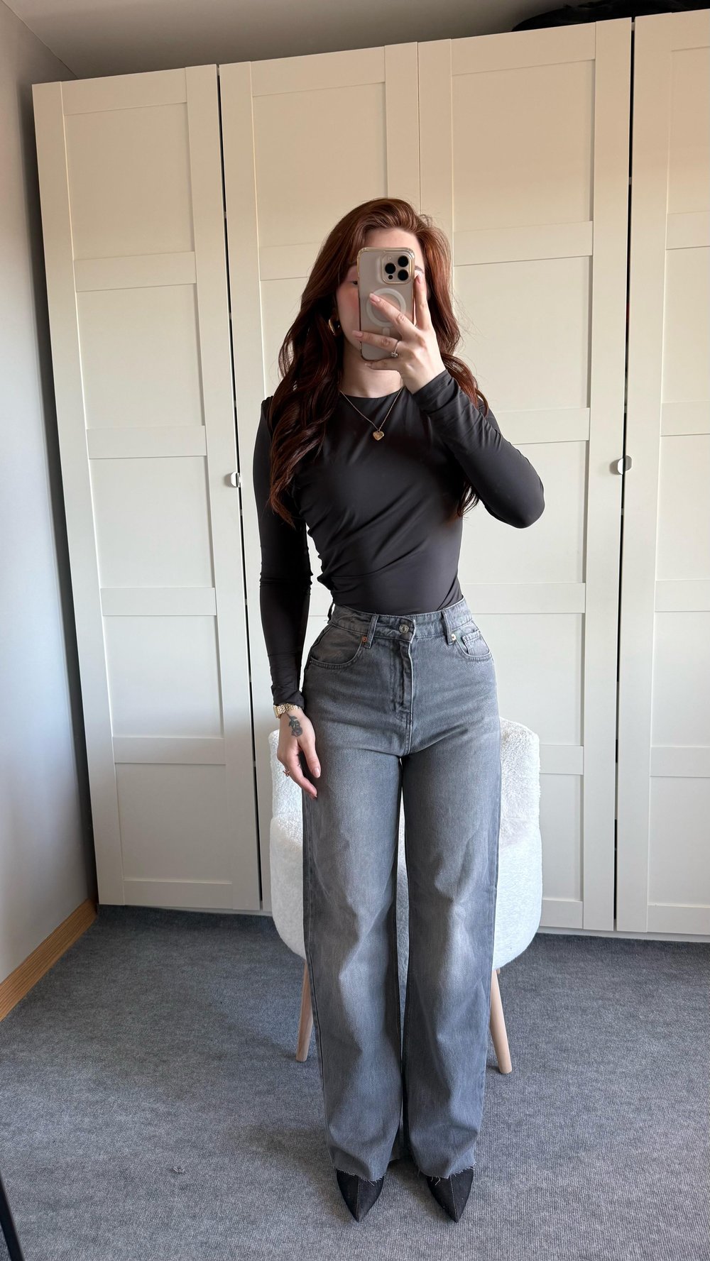 Zara Straigh Fit Jean Antrasit