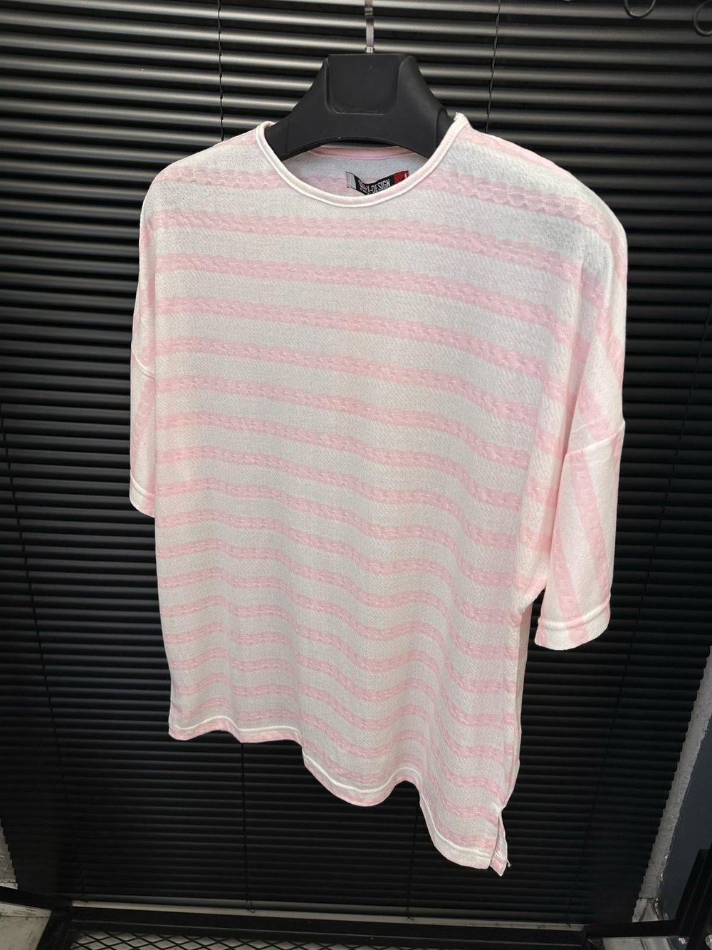 Jakar Çizgili Örme T-Shirt