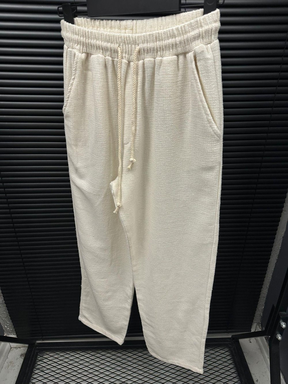 Kafes Baggy Keten Pantolon - Ekru