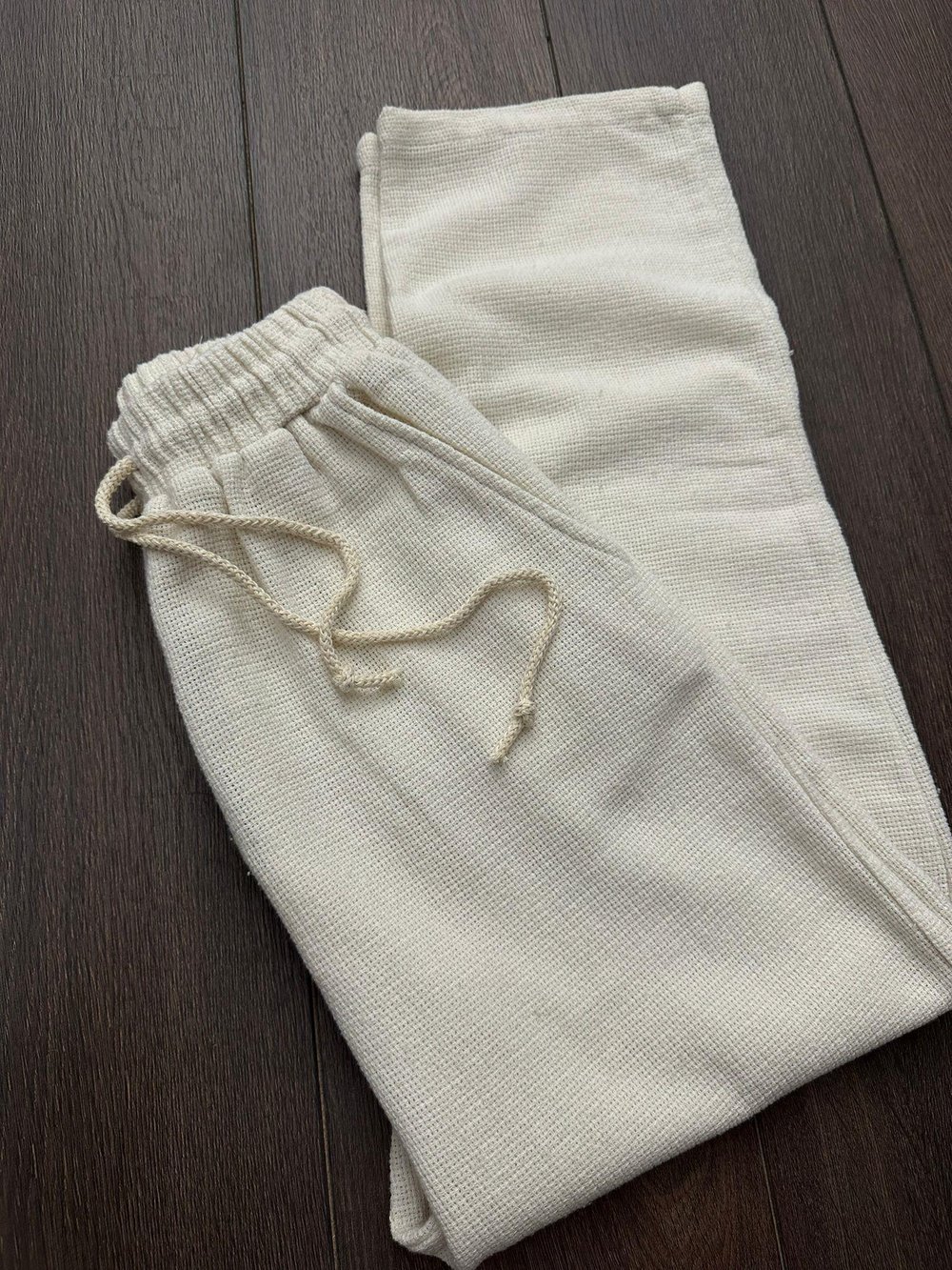 Kafes Baggy Keten Pantolon - Ekru