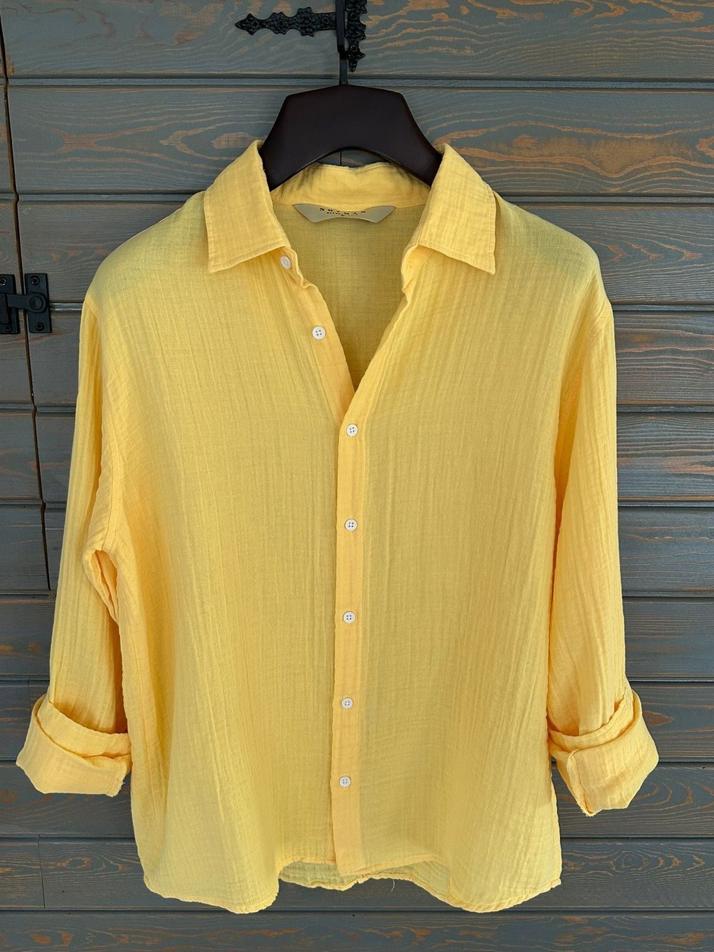 Mikonos Cep Detaylı Basic Müslin Gömlek