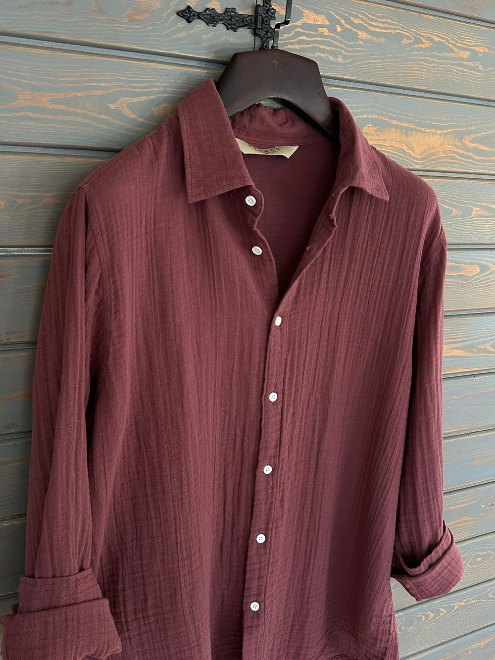 Mikonos Cep Detaylı Basic Müslin Gömlek