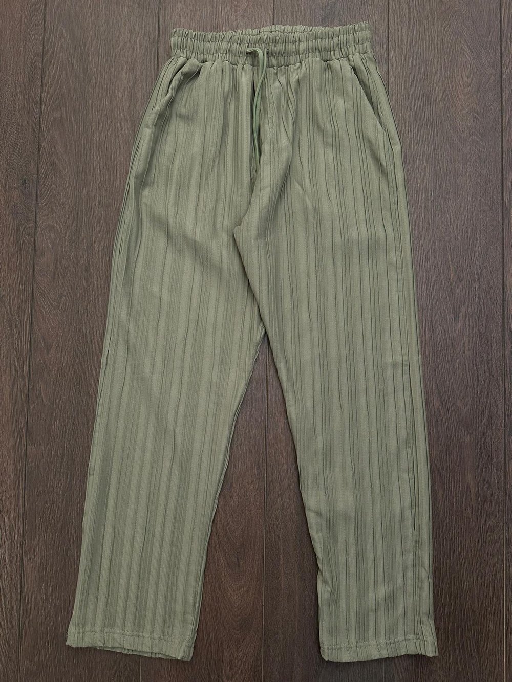 Tonaton Çizgili Baggy Jogger Pantolon - Çağla Yeşili
