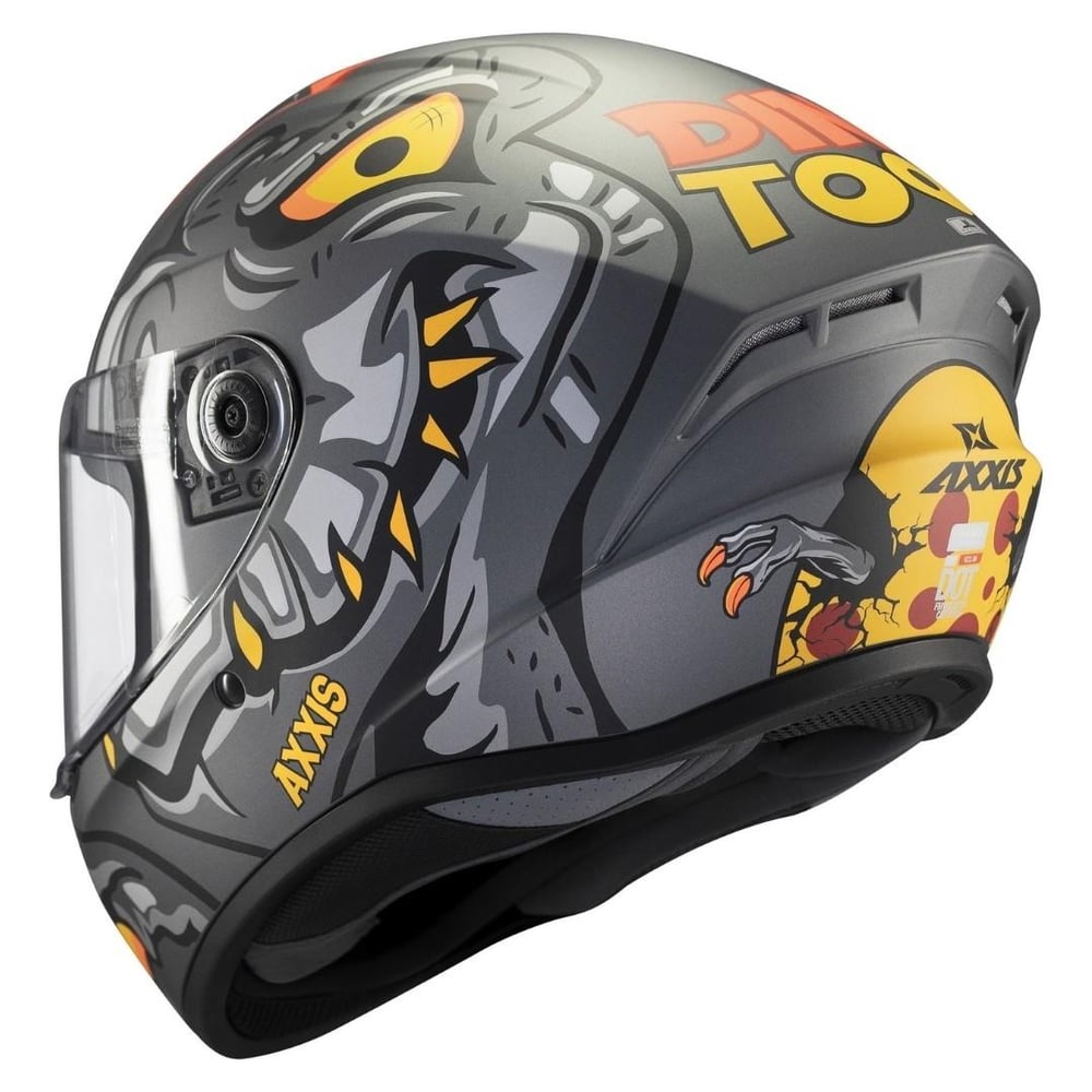Axxis Draken S Dinotoon B5 Mat Red Full Face Motosiklet KaskıAxxis