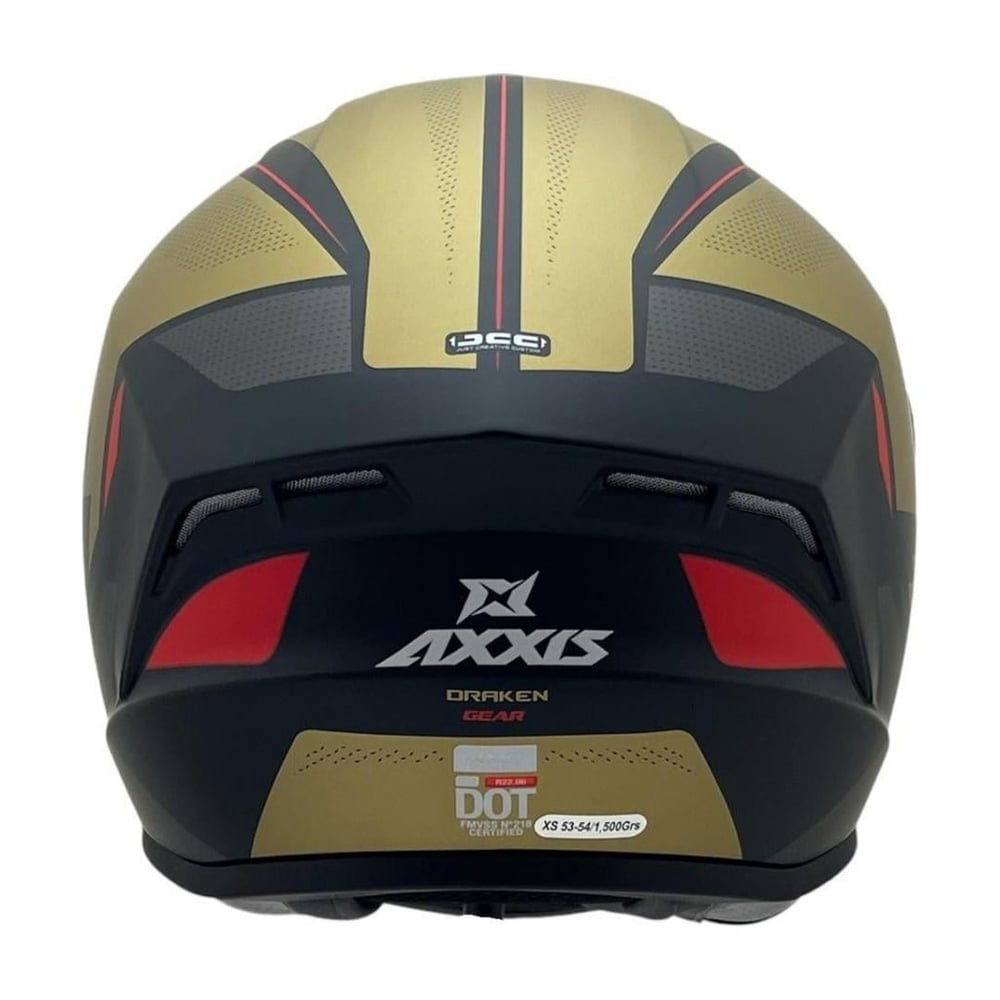 Axxis Draken S Gear A9 Mat Gold Full Face Motosiklet KaskıAxxis