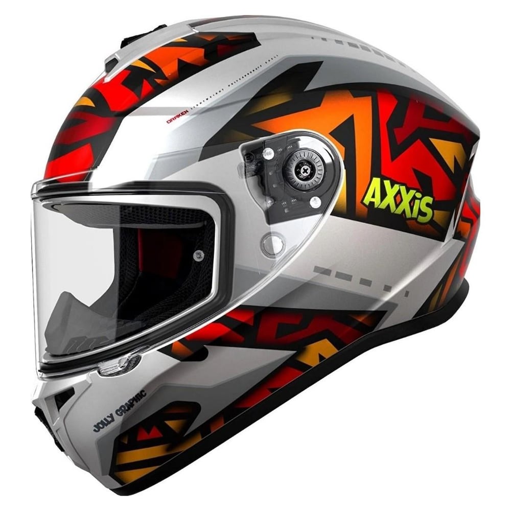 Axxis Draken S Jolly C12 Mat Grey Full Face Motosiklet KaskıAxxis