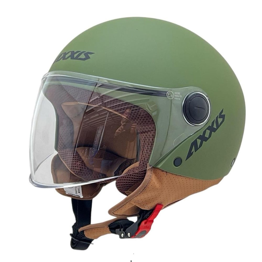 Axxis Square S Solid A2 Matt Green Yazlık Motosiklet Kaskı