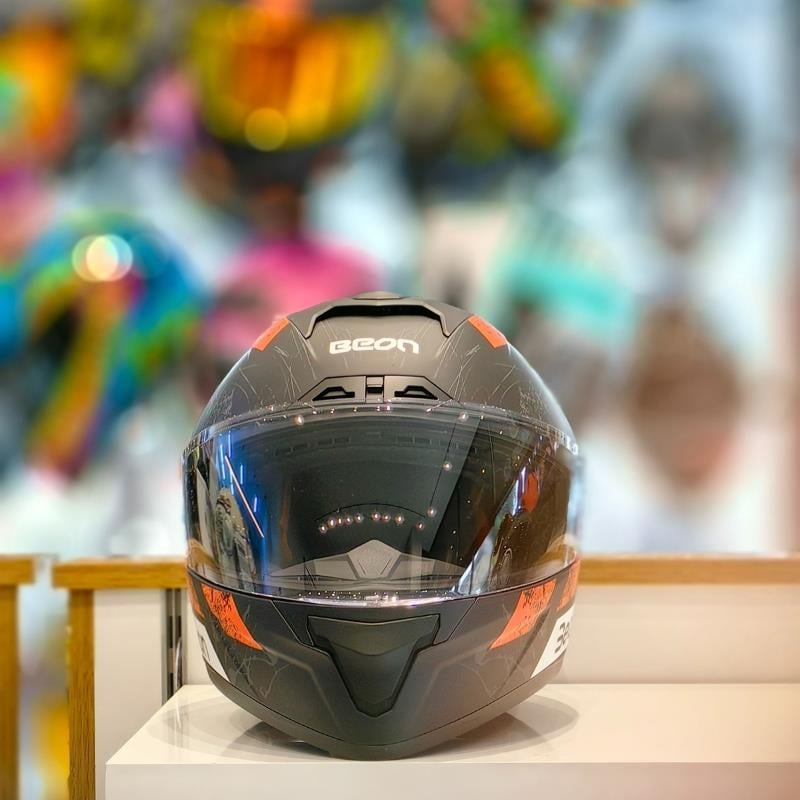 Beon B-507 Full Face Motosiklet Kaskı FF03 Siyah/Kırmızı/Gri